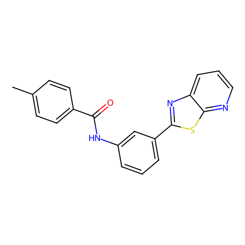 4-Methyl-N-(3-{[1,3]thiazolo[5,4-B]pyridin-2-YL}phenyl)benzamide structure