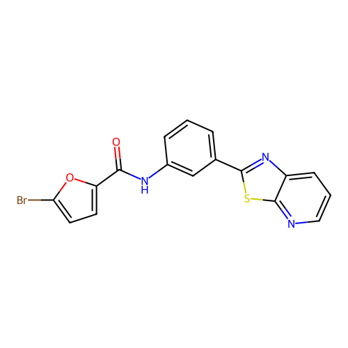 5-bromo-N-(3-(thiazolo[5,4-b]pyridin-2-yl)phenyl)furan-2-carboxamide structure