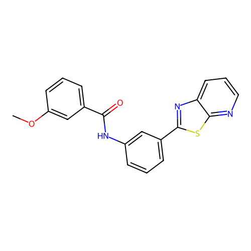 3-methoxy-N-(3-(thiazolo[5,4-b]pyridin-2-yl)phenyl)benzamide structure