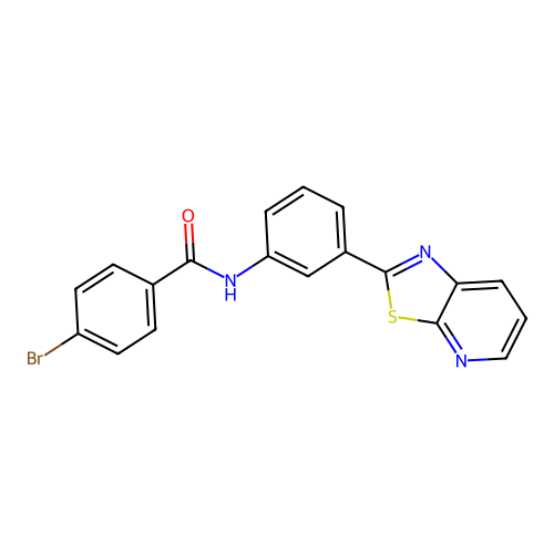 4-Bromo-N-(3-{[1,3]thiazolo[5,4-B]pyridin-2-YL}phenyl)benzamide structure