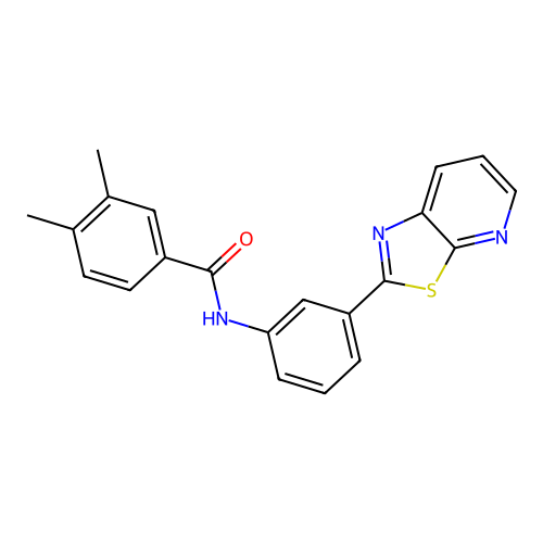 3,4-Dimethyl-N-(3-{[1,3]thiazolo[5,4-B]pyridin-2-YL}phenyl)benzamide structure