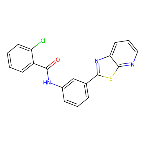 2-Chloro-N-(3-{[1,3]thiazolo[5,4-B]pyridin-2-YL}phenyl)benzamide structure