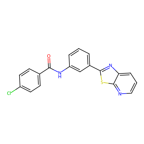 4-Chloro-N-(3-{[1,3]thiazolo[5,4-B]pyridin-2-YL}phenyl)benzamide structure