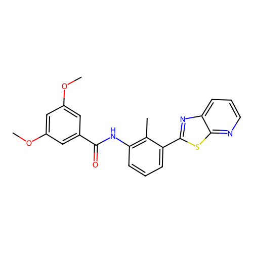 3,5-Dimethoxy-N-(2-methyl-3-{[1,3]thiazolo[5,4-B]pyridin-2-YL}phenyl)benzamide structure