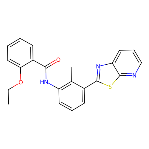 2-Ethoxy-N-(2-methyl-3-{[1,3]thiazolo[5,4-B]pyridin-2-YL}phenyl)benzamide structure