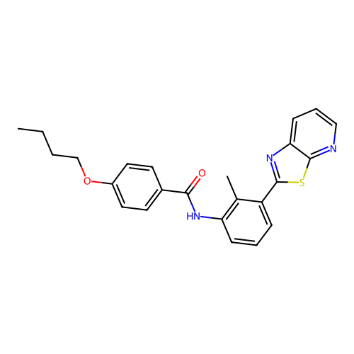 4-Butoxy-N-(2-methyl-3-{[1,3]thiazolo[5,4-B]pyridin-2-YL}phenyl)benzamide structure