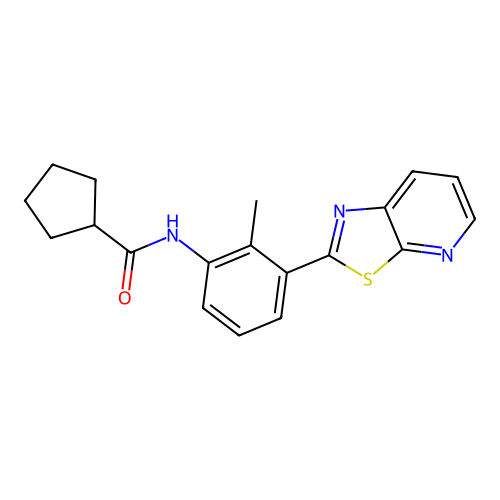 N-(2-Methyl-3-{[1,3]thiazolo[5,4-B]pyridin-2-YL}phenyl)cyclopentanecarboxamide structure