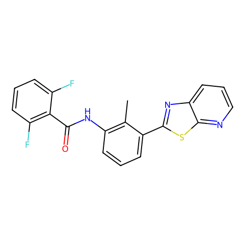 2,6-Difluoro-N-(2-methyl-3-{[1,3]thiazolo[5,4-B]pyridin-2-YL}phenyl)benzamide structure