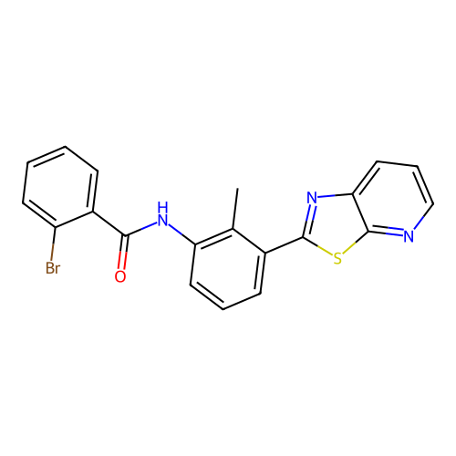 2-Bromo-N-(2-methyl-3-{[1,3]thiazolo[5,4-B]pyridin-2-YL}phenyl)benzamide structure