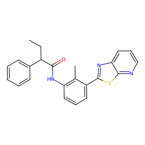 N-(2-Methyl-3-{[1,3]thiazolo[5,4-B]pyridin-2-YL}phenyl)-2-phenylbutanamide structure