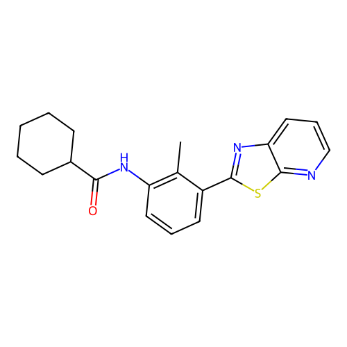 N-(2-Methyl-3-{[1,3]thiazolo[5,4-B]pyridin-2-YL}phenyl)cyclohexanecarboxamide structure