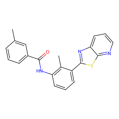 3-methyl-N-(2-methyl-3-(thiazolo[5,4-b]pyridin-2-yl)phenyl)benzamide structure