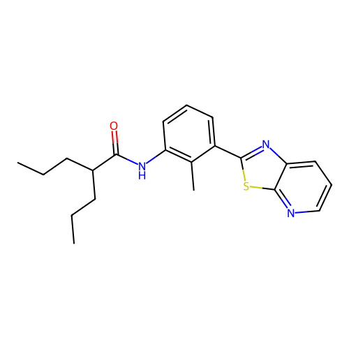 N-(2-Methyl-3-{[1,3]thiazolo[5,4-B]pyridin-2-YL}phenyl)-2-propylpentanamide structure