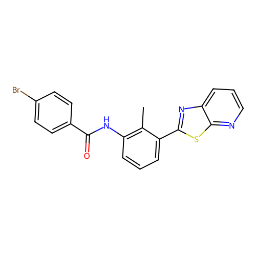 4-Bromo-N-(2-methyl-3-{[1,3]thiazolo[5,4-B]pyridin-2-YL}phenyl)benzamide structure