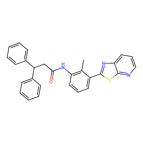 N-(2-Methyl-3-{[1,3]thiazolo[5,4-B]pyridin-2-YL}phenyl)-3,3-diphenylpropanamide structure