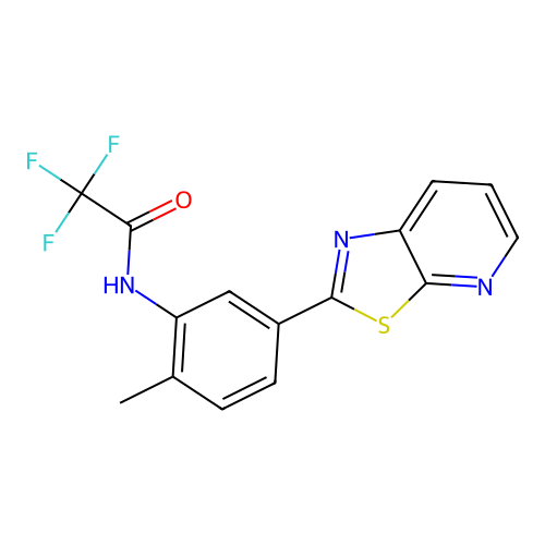 2,2,2-Trifluoro-N-(2-methyl-5-{[1,3]thiazolo[5,4-B]pyridin-2-YL}phenyl)acetamide structure