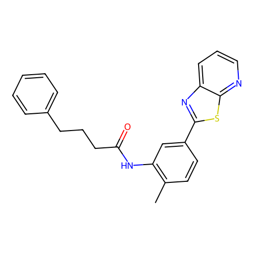 N-(2-Methyl-5-{[1,3]thiazolo[5,4-B]pyridin-2-YL}phenyl)-4-phenylbutanamide structure