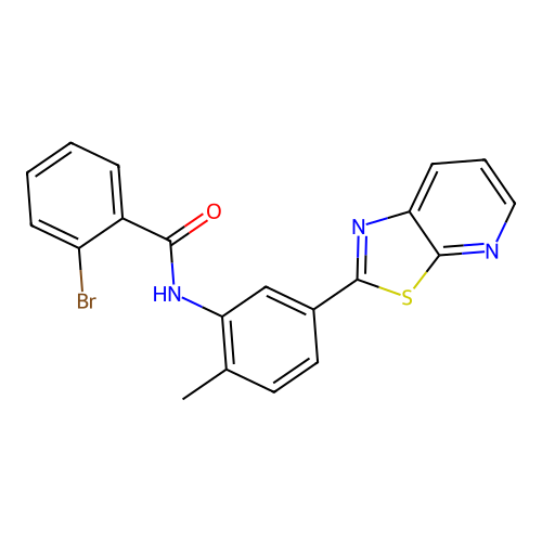 2-Bromo-N-(2-methyl-5-{[1,3]thiazolo[5,4-B]pyridin-2-YL}phenyl)benzamide structure