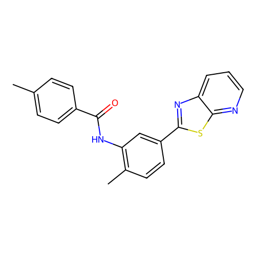 4-Methyl-N-(2-methyl-5-{[1,3]thiazolo[5,4-B]pyridin-2-YL}phenyl)benzamide structure
