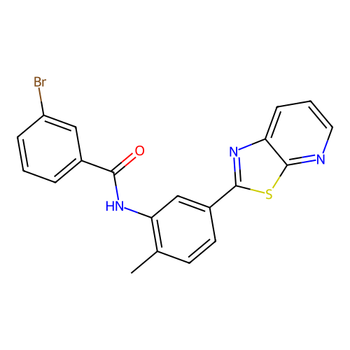 3-bromo-N-(2-methyl-5-(thiazolo[5,4-b]pyridin-2-yl)phenyl)benzamide structure