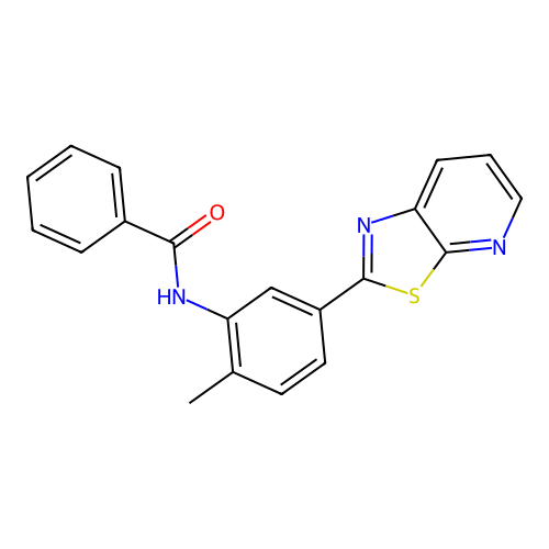 N-(2-methyl-5-{[1,3]thiazolo[5,4-b]pyridin-2-yl}phenyl)benzamide structure