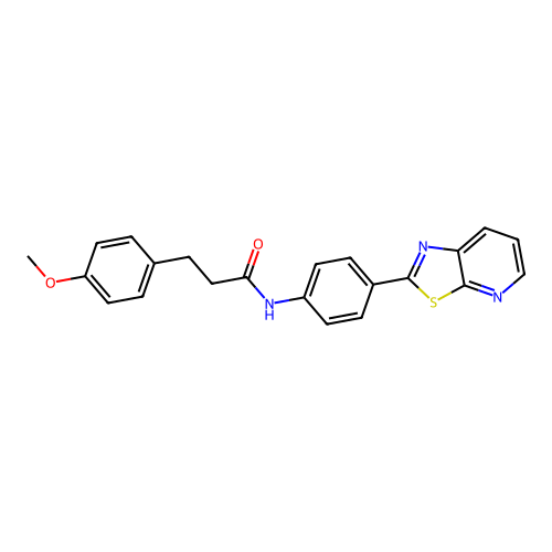 3-(4-methoxyphenyl)-N-(4-(thiazolo[5,4-b]pyridin-2-yl)phenyl)propanamide structure