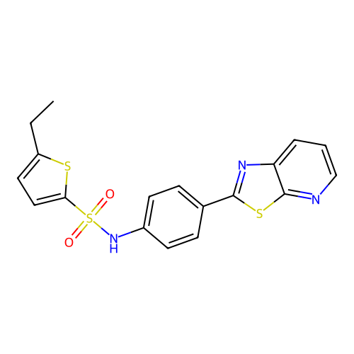 5-ethyl-N-(4-(thiazolo[5,4-b]pyridin-2-yl)phenyl)thiophene-2-sulfonamide structure