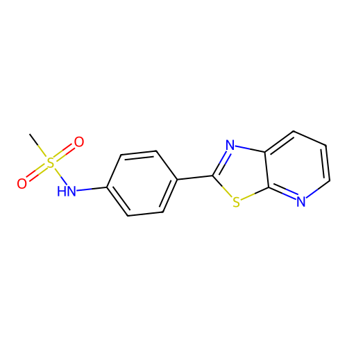 N-(4-(thiazolo[5,4-b]pyridin-2-yl)phenyl)methanesulfonamide structure