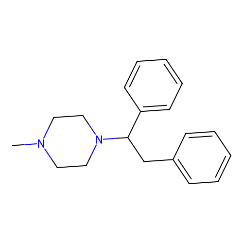 1-(1,2-Diphenylethyl)-4-methylpiperazine structure