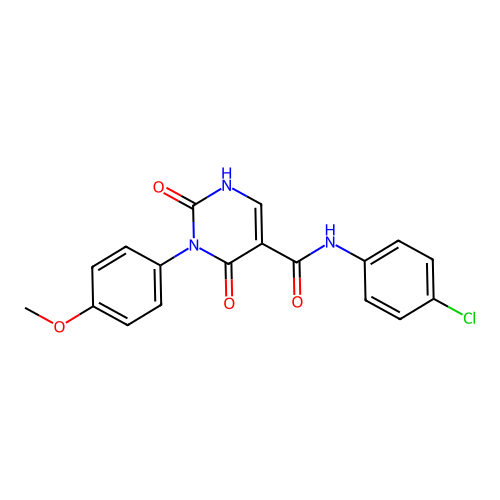 N-(4-chlorophenyl)-3-(4-methoxyphenyl)-2,4-dioxo-1,2,3,4-tetrahydropyrimidine-5-carboxamide structure