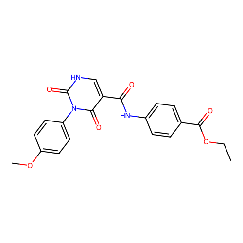 ethyl 4-[[3-(4-methoxyphenyl)-2,4-dioxo-1H-pyrimidine-5-carbonyl]amino]benzoate structure