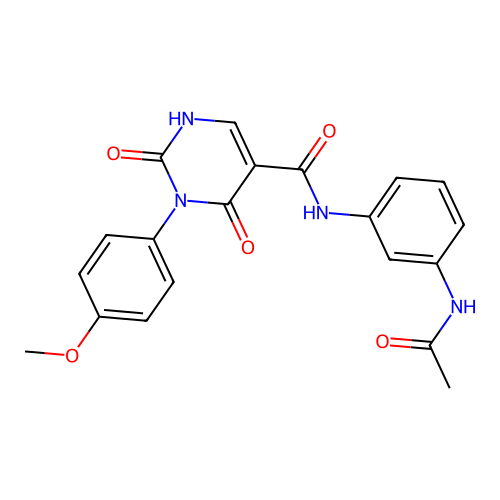 N-(3-acetamidophenyl)-3-(4-methoxyphenyl)-2,4-dioxo-1,2,3,4-tetrahydropyrimidine-5-carboxamide structure