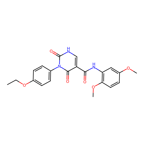 N-(2,5-dimethoxyphenyl)-3-(4-ethoxyphenyl)-2,4-dioxo-1,2,3,4-tetrahydropyrimidine-5-carboxamide structure