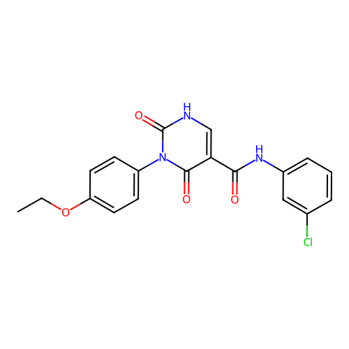 N-(3-chlorophenyl)-3-(4-ethoxyphenyl)-2,4-dioxo-1,2,3,4-tetrahydropyrimidine-5-carboxamide structure