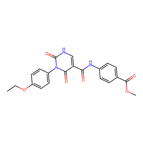 methyl 4-[[3-(4-ethoxyphenyl)-2,4-dioxo-1H-pyrimidine-5-carbonyl]amino]benzoate structure