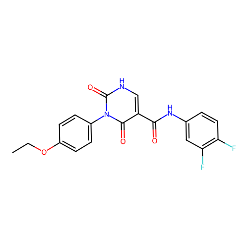 N-(3,4-difluorophenyl)-3-(4-ethoxyphenyl)-2,4-dioxo-1,2,3,4-tetrahydropyrimidine-5-carboxamide structure
