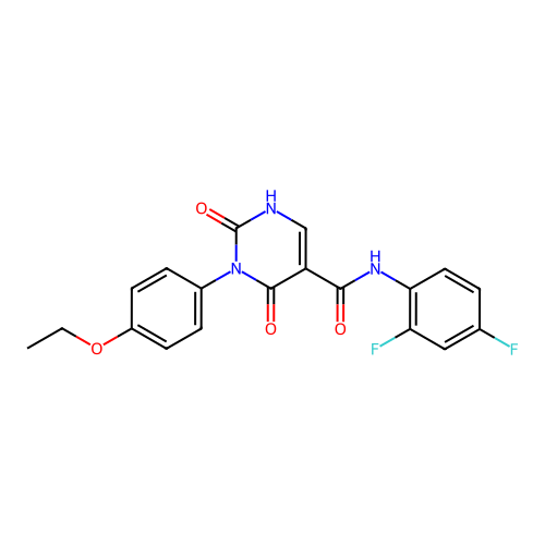 N-(2,4-difluorophenyl)-3-(4-ethoxyphenyl)-2,4-dioxo-1,2,3,4-tetrahydropyrimidine-5-carboxamide structure
