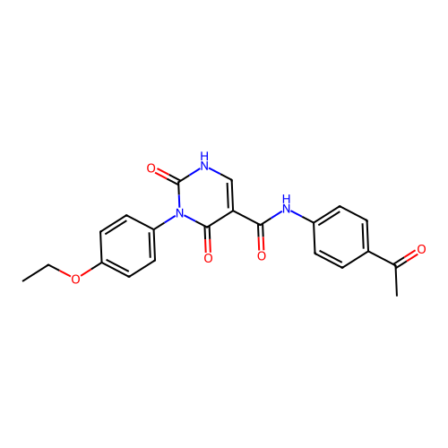 N-(4-acetylphenyl)-3-(4-ethoxyphenyl)-2,4-dioxo-1,2,3,4-tetrahydropyrimidine-5-carboxamide structure