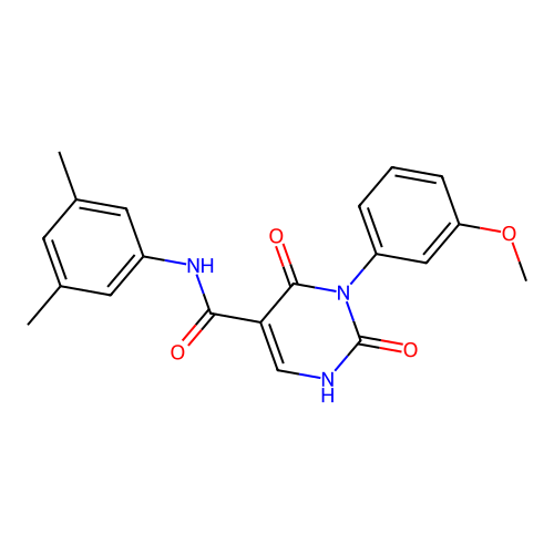 N-(3,5-dimethylphenyl)-3-(3-methoxyphenyl)-2,4-dioxo-1,2,3,4-tetrahydropyrimidine-5-carboxamide structure