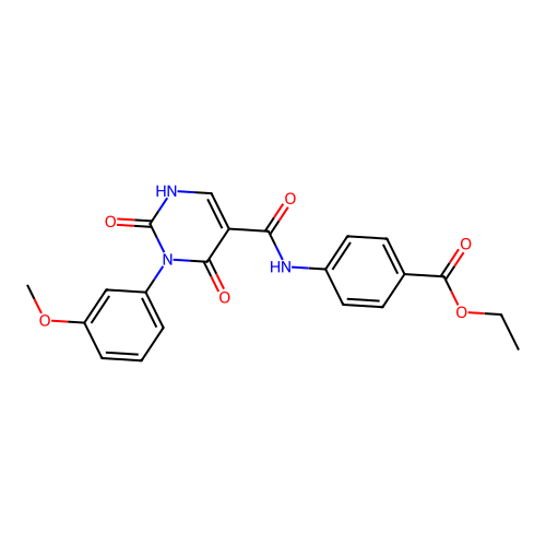 ethyl 4-[[3-(3-methoxyphenyl)-2,4-dioxo-1H-pyrimidine-5-carbonyl]amino]benzoate structure