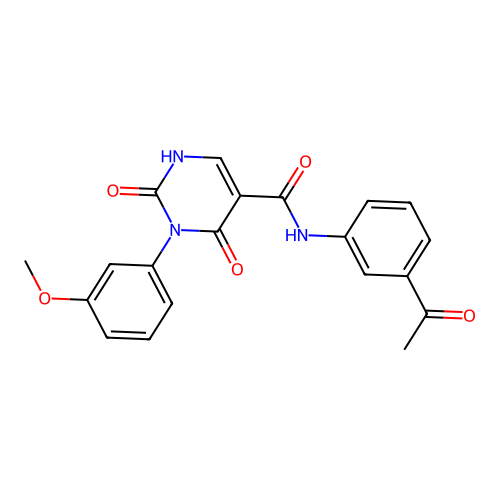 N-(3-acetylphenyl)-3-(3-methoxyphenyl)-2,4-dioxo-1,2,3,4-tetrahydropyrimidine-5-carboxamide structure