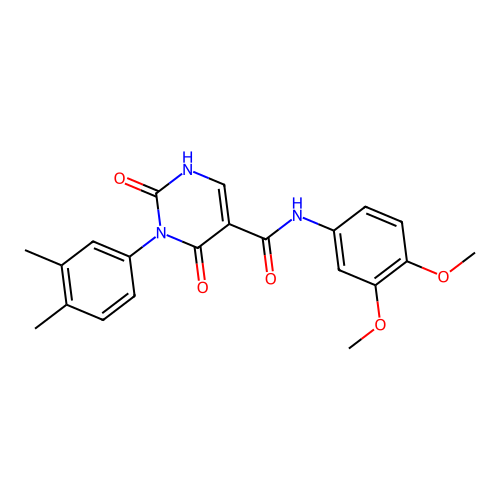 N-(3,4-dimethoxyphenyl)-3-(3,4-dimethylphenyl)-2,4-dioxo-1,2,3,4-tetrahydropyrimidine-5-carboxamide structure