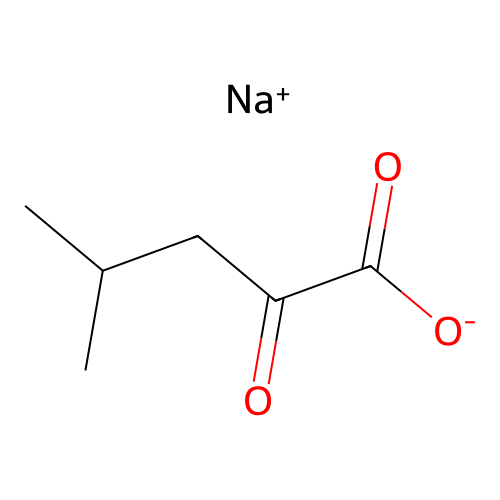 Sodium 4-methyl-2-oxovalerate structure