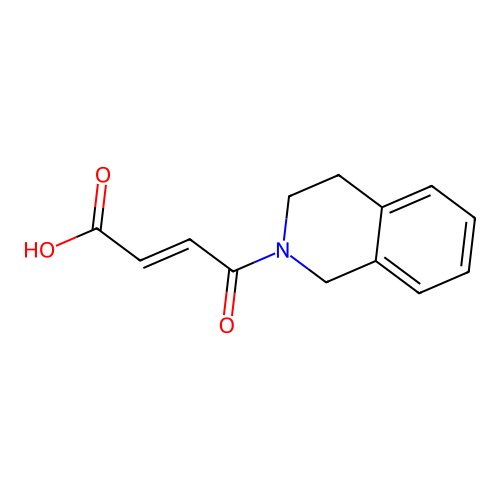 (2E)-4-(3,4-dihydroisoquinolin-2(1H)-yl)-4-oxobut-2-enoic acid structure