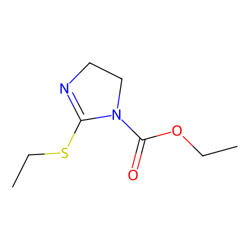 Ethyl 2-ethylsulfanyl-4,5-dihydroimidazole-1-carboxylate structure