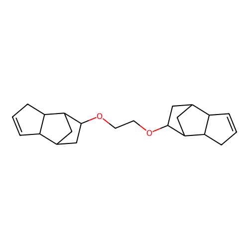 6,6'-[Ethane-1,2-diylbis(oxy)]di(3a,4,5,6,7,7a-hexahydro-1H-4,7-methanoindene) structure