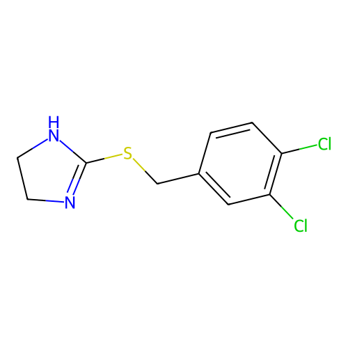 2-{[(3,4-dichlorophenyl)methyl]sulfanyl}-4,5-dihydro-1H-imidazole structure