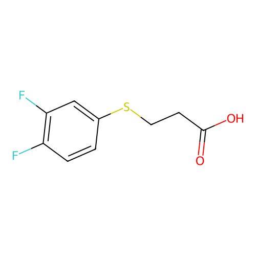 3-[(3,4-Difluorophenyl)sulfanyl]propanoic acid structure