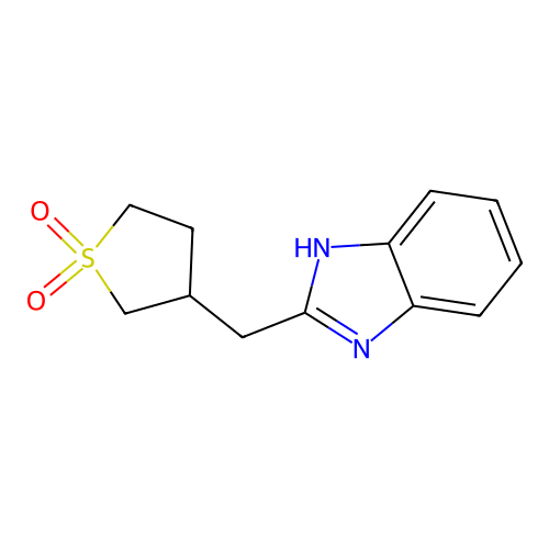 3-((1H-1,3-benzodiazol-2-yl)methyl)-1lambda6-thiolane-1,1-dione structure