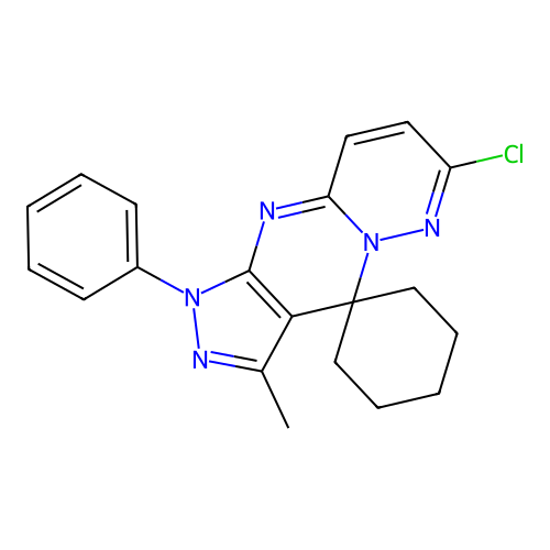 7'-Chloro-3'-methyl-1'-phenyl-1'H-spiro[cyclohexane-1,4'-pyrazolo[3',4':4,5]pyrimido[1,2-b]pyridazine] structure